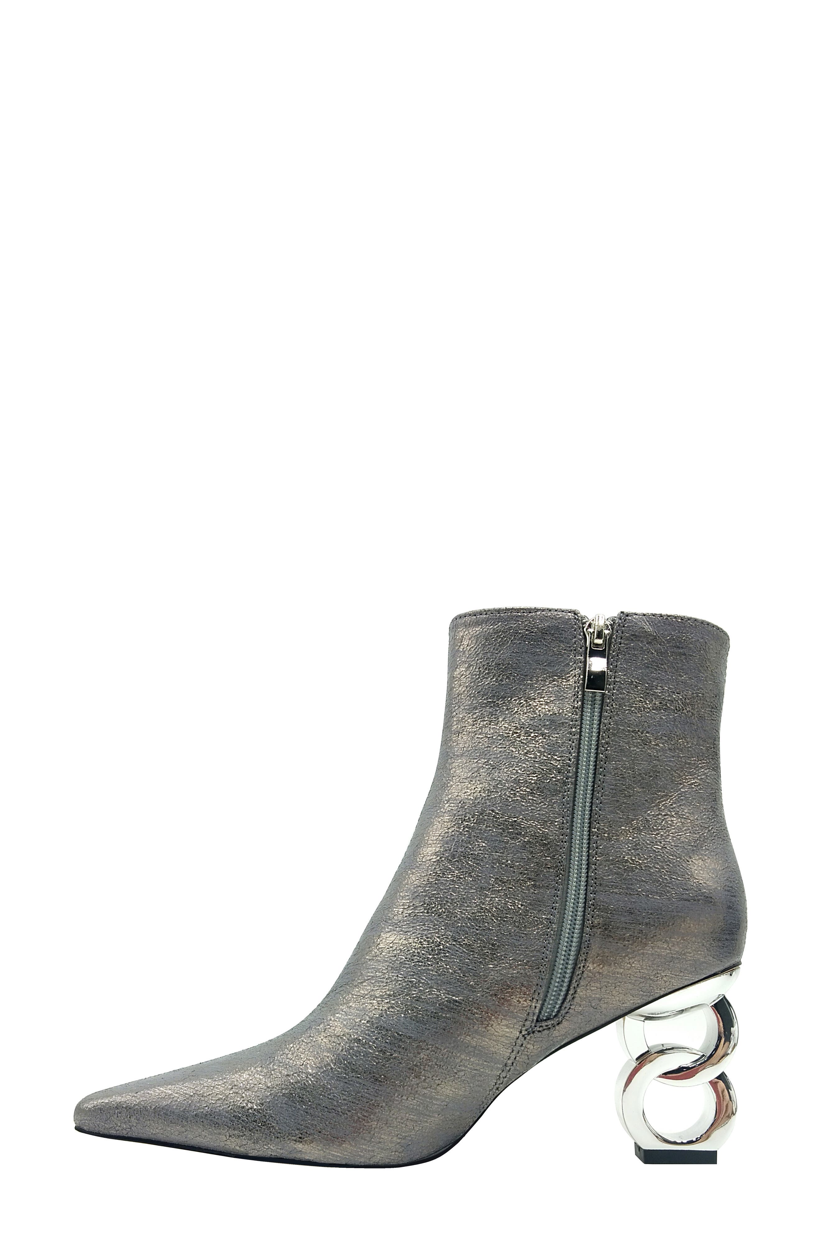 NINETY UNION Roxy Pebbled Ankle Boot, Alternate, color, Pewter