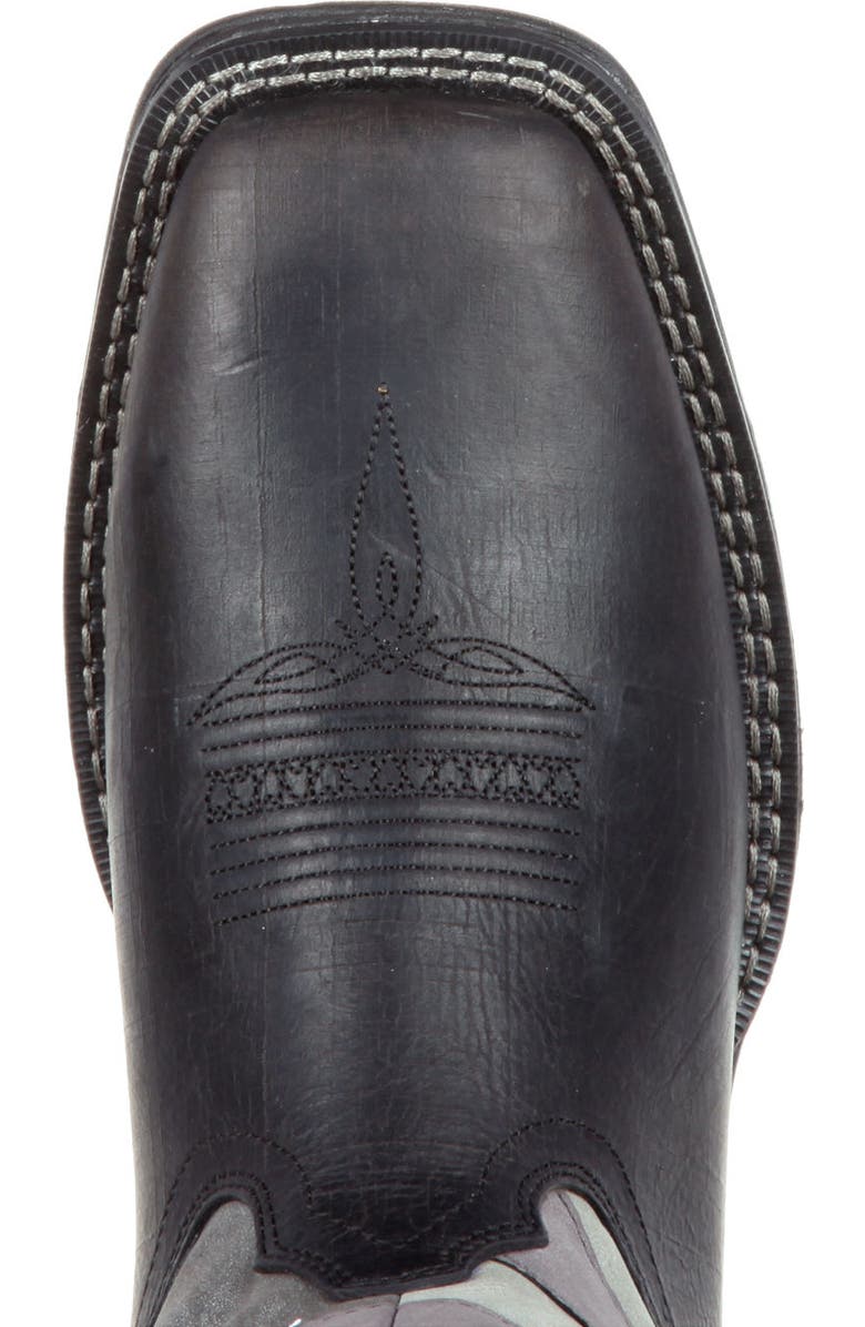 DURANGO Faded Black Flag Western Boot, Alternate, color, Black Charcoal Grey