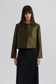 Malina Ruthie Cropped Long Sleeve Blouse
