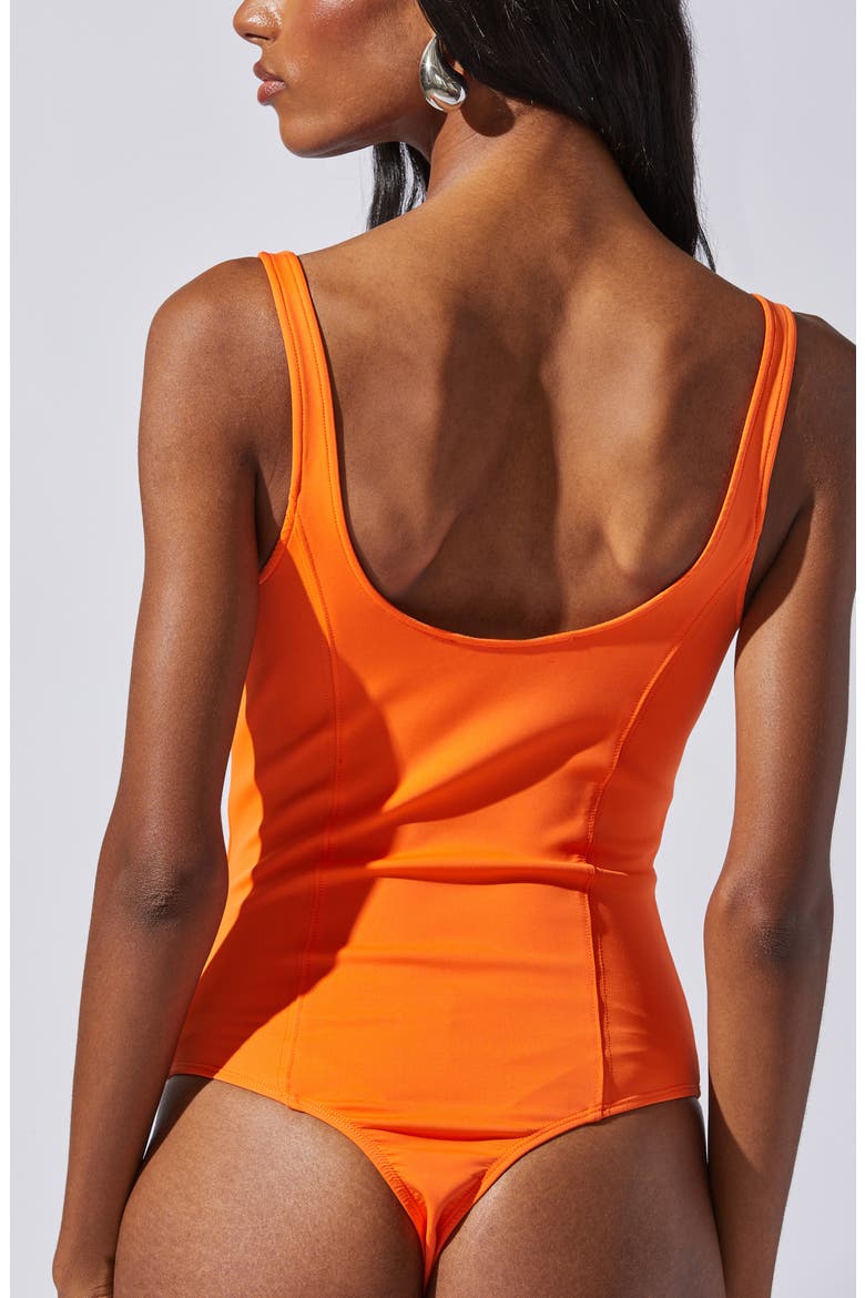 U-Bar Bodysuit, Alternate, color, ORANGE