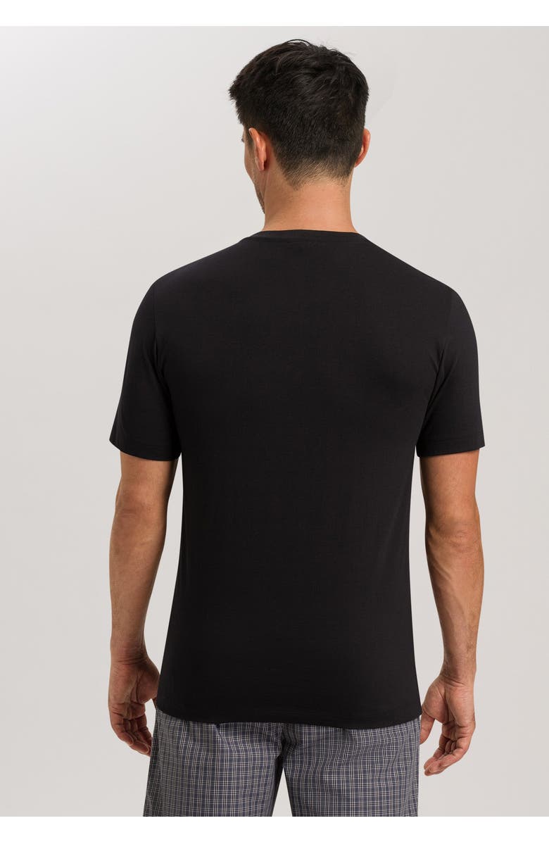 Hanro Living Shirts Cotton Crew Neck T-Shirt, Alternate, color, Black