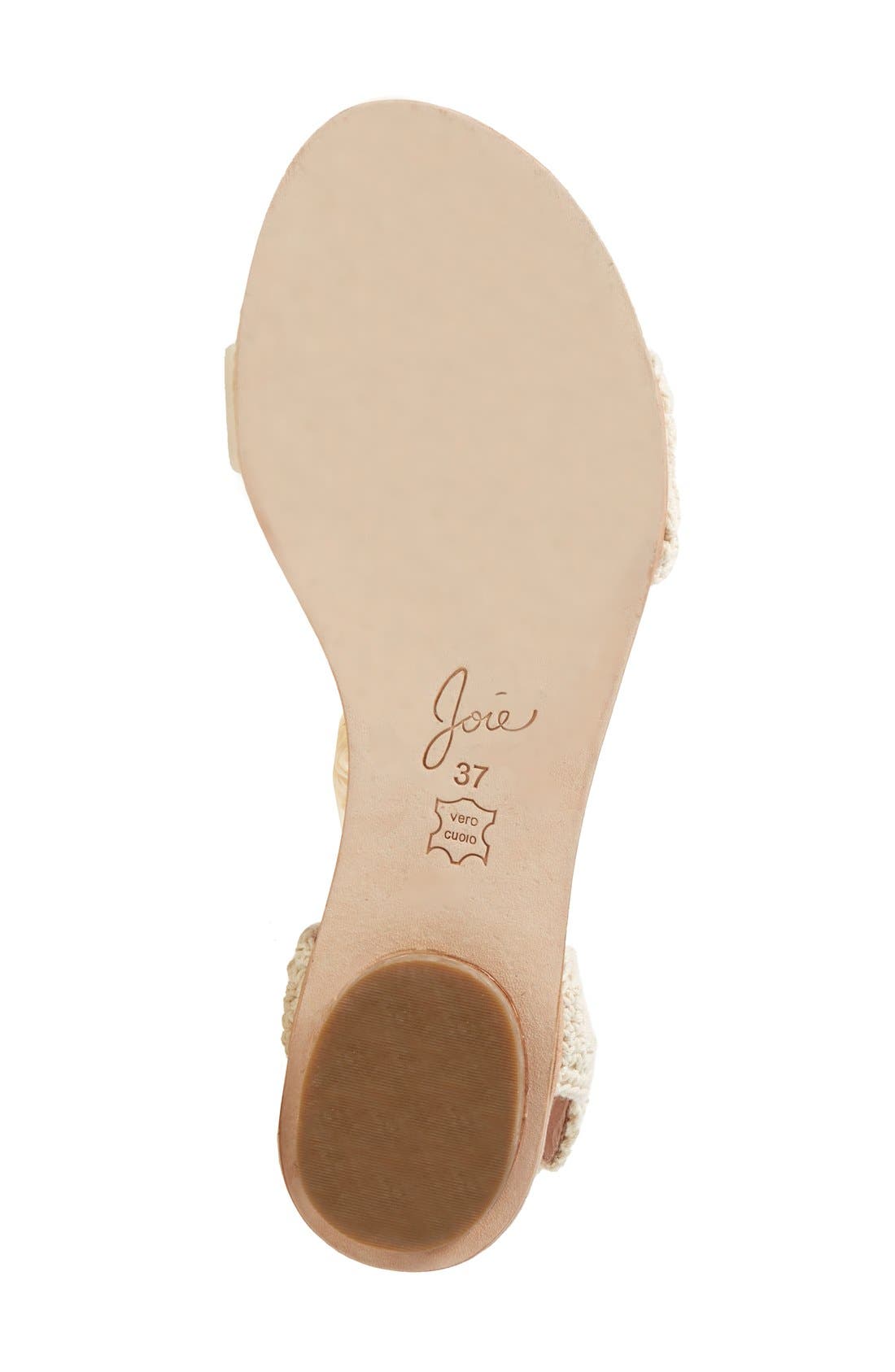 'Jolee' Sandal, Alternate, color, NATURAL COTTON CROCHET