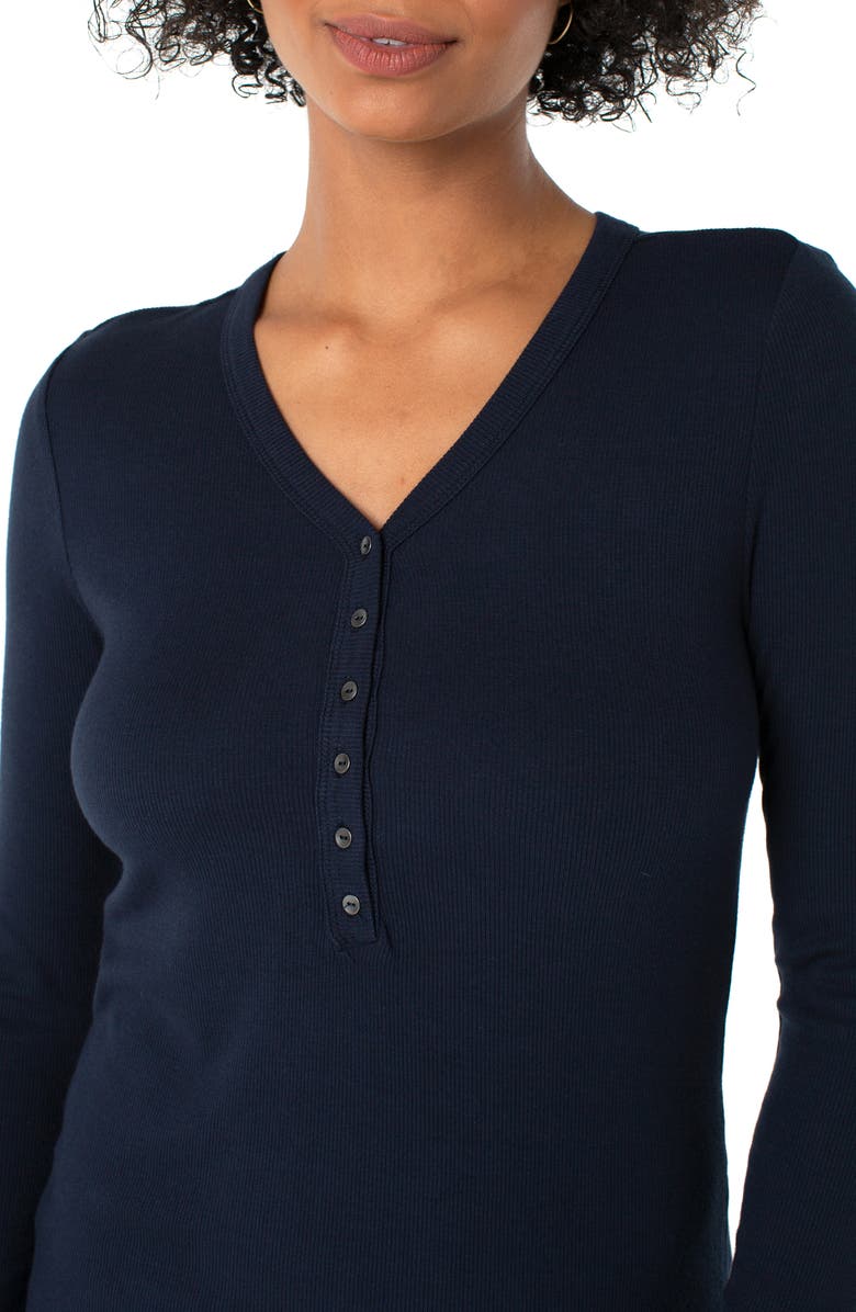 Liverpool Los Angeles V-Neck Henley T-Shirt, Alternate, color,