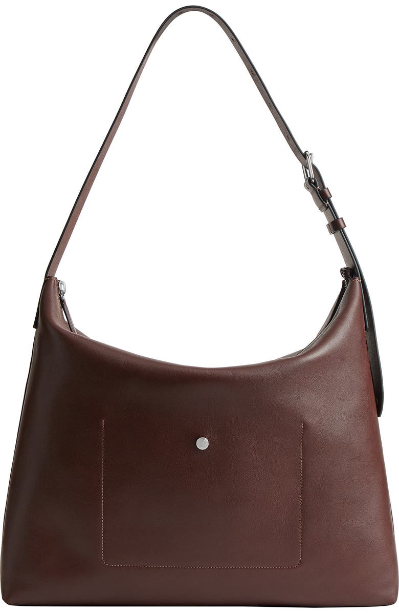 COACH Mott Leather Messenger Bag, Alternate, color, Maple