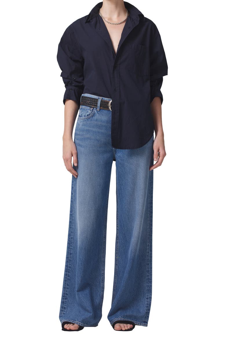 Paloma Baggy High Waist Wide Leg Jeans, Alternate, color, SIESTA