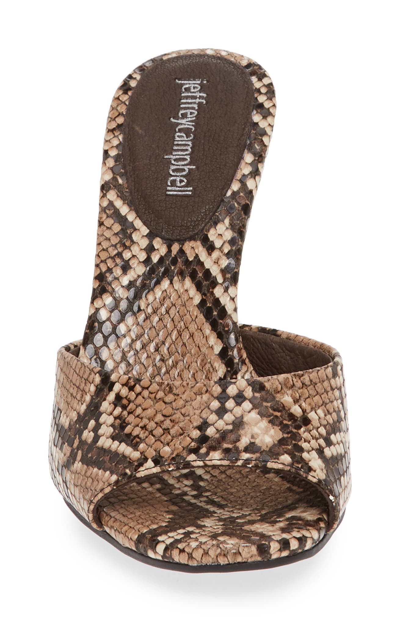 PG13 Slide Sandal, Alternate, color, BEIGE SNAKE PRINT