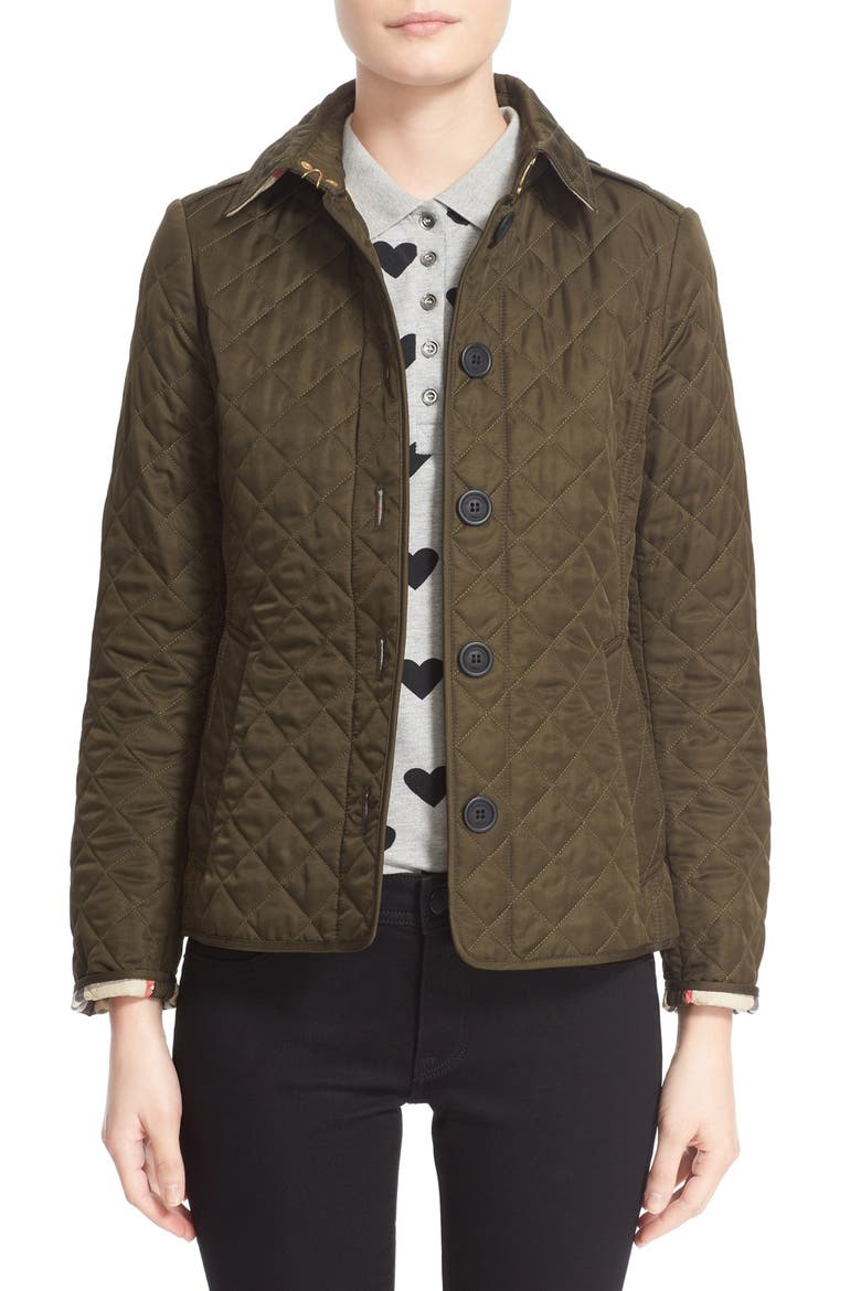 Ashurst Quilted Jacket, Main, color, DARK OLIVE