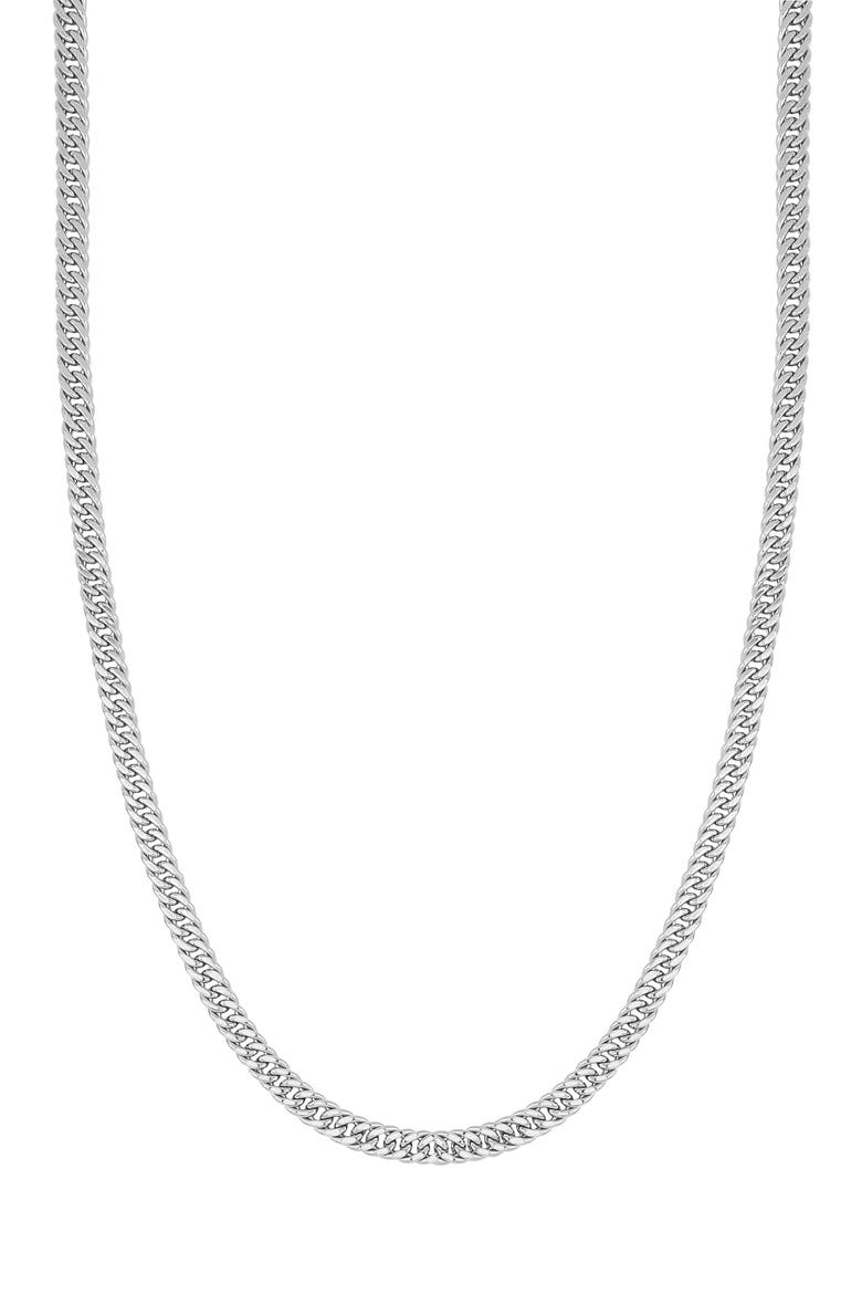 Men's 14K Gold Curb Chain Necklace (Nordstrom Exclusive), Main, color, 14K WHITE GOLD