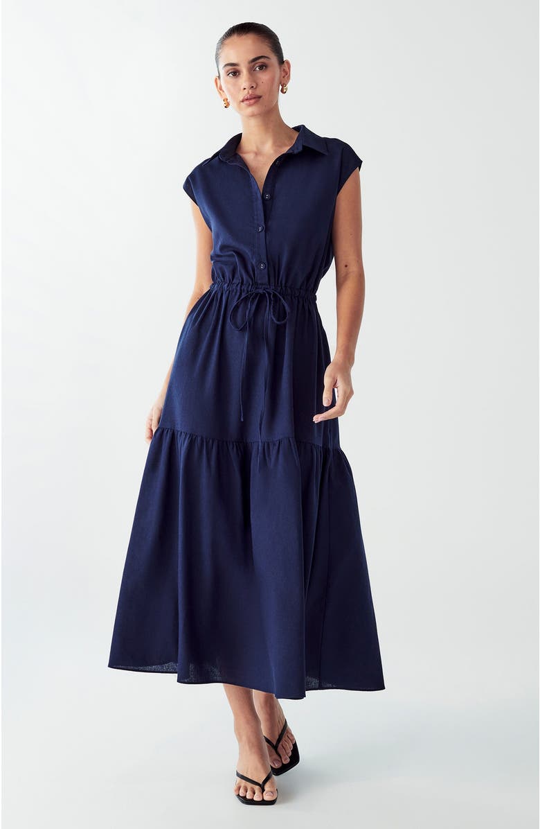 WILLA Marle Midi Dress, Alternate, color, Navy Blue