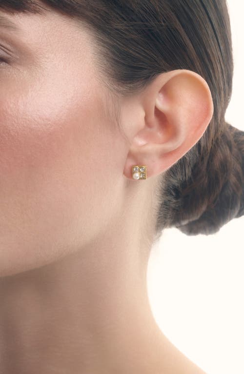 Reiss Zina Zoraya Stud Earrings In Gold