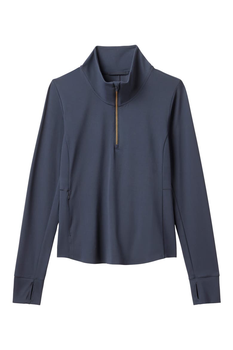 Course to Court Long Sleeve Quarter Zip Top, Alternate, color, NAVY BLUE
