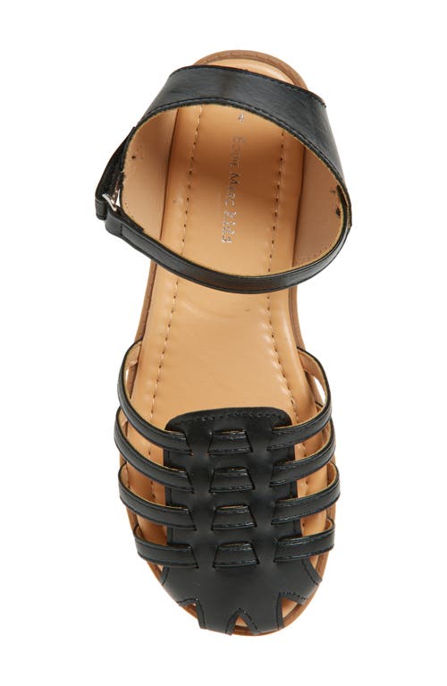 Extreme By Eddie Marc Kids' Basket Weave Sandal In Black
