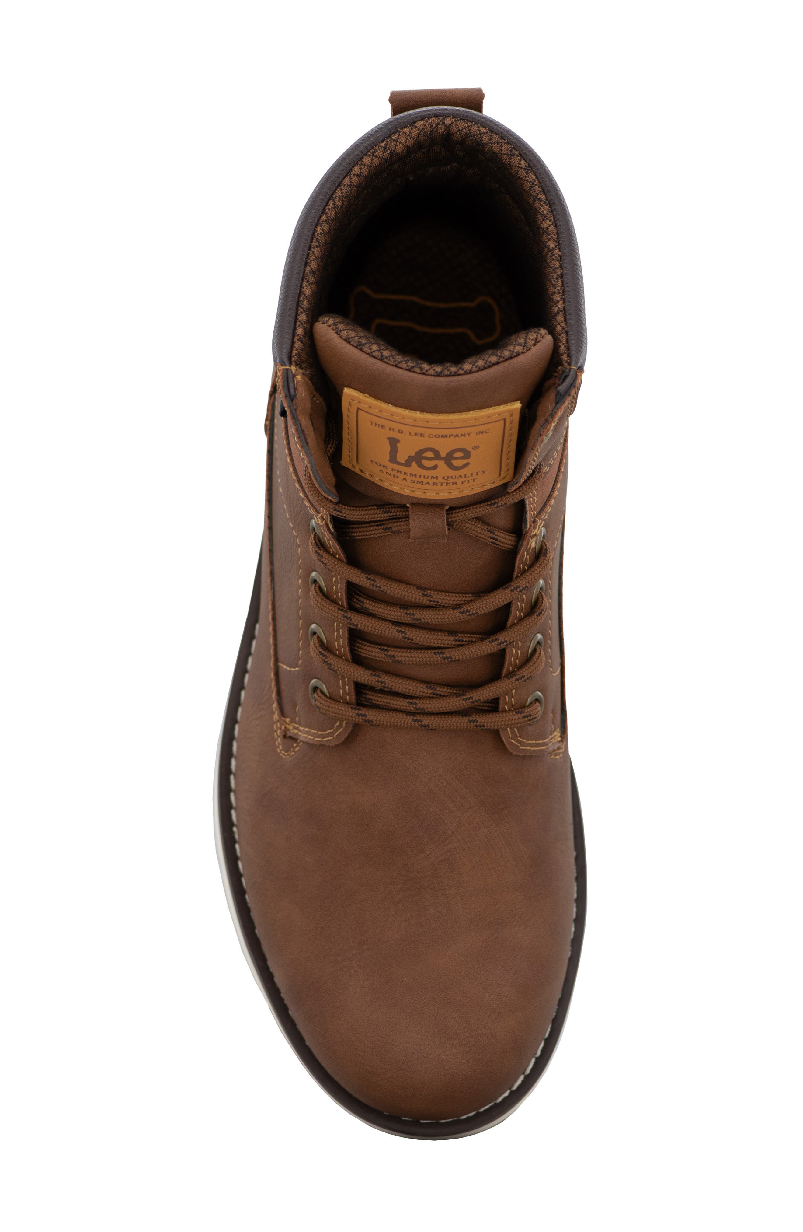 Montoya Faux Leather Boot, Alternate, color, BRITISH TAN/ CHOCOLATE
