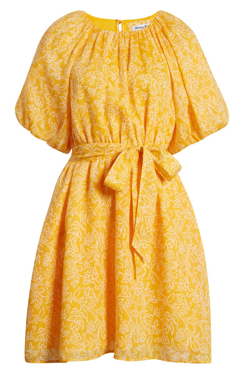 Tommy Bahama Veranda Vines Print Tie Waist Dress, Alternate, color, 