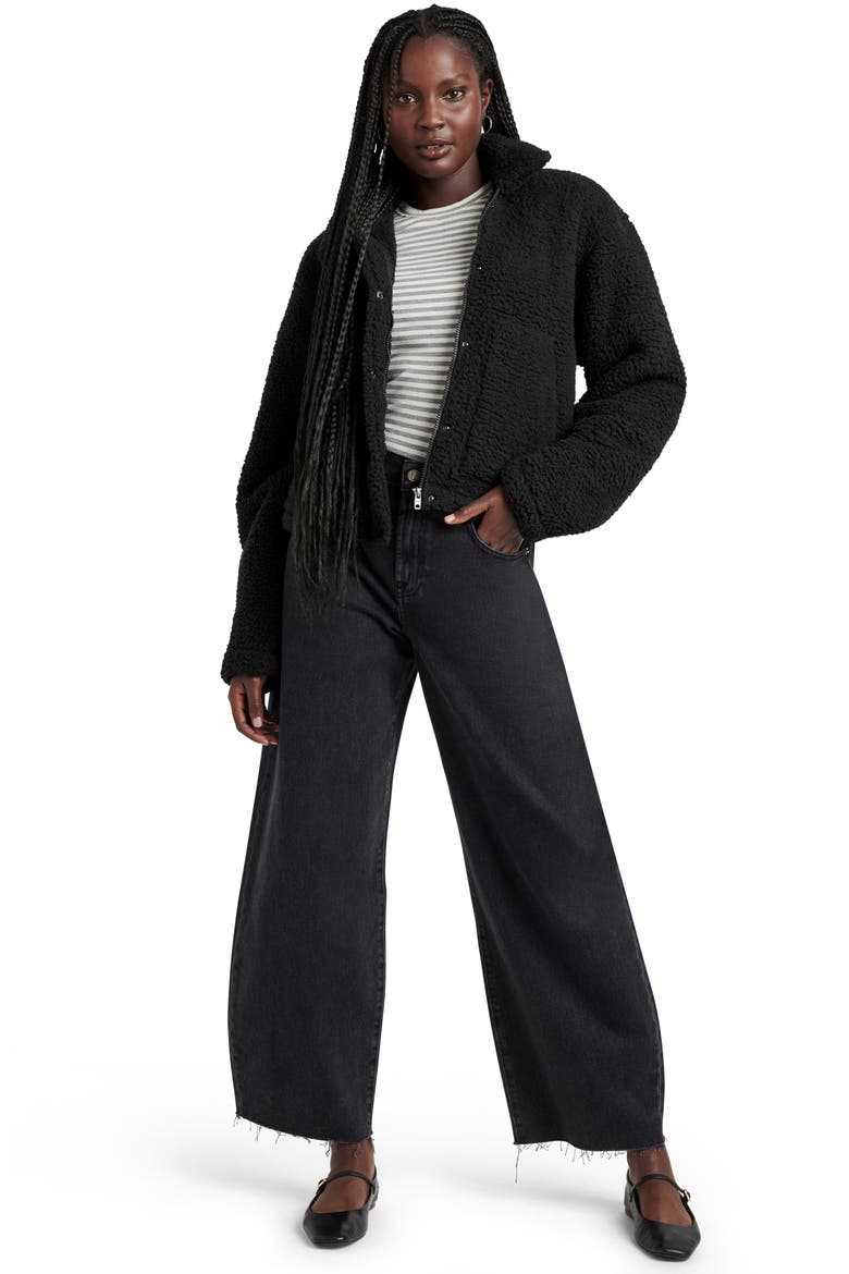 Tina Fleece Jacket, Alternate, color, BLACK