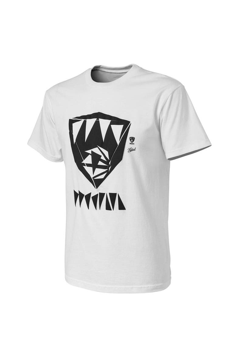 Men's NBA x Naturel White Brooklyn Nets No Caller ID T-Shirt, Alternate, color, White
