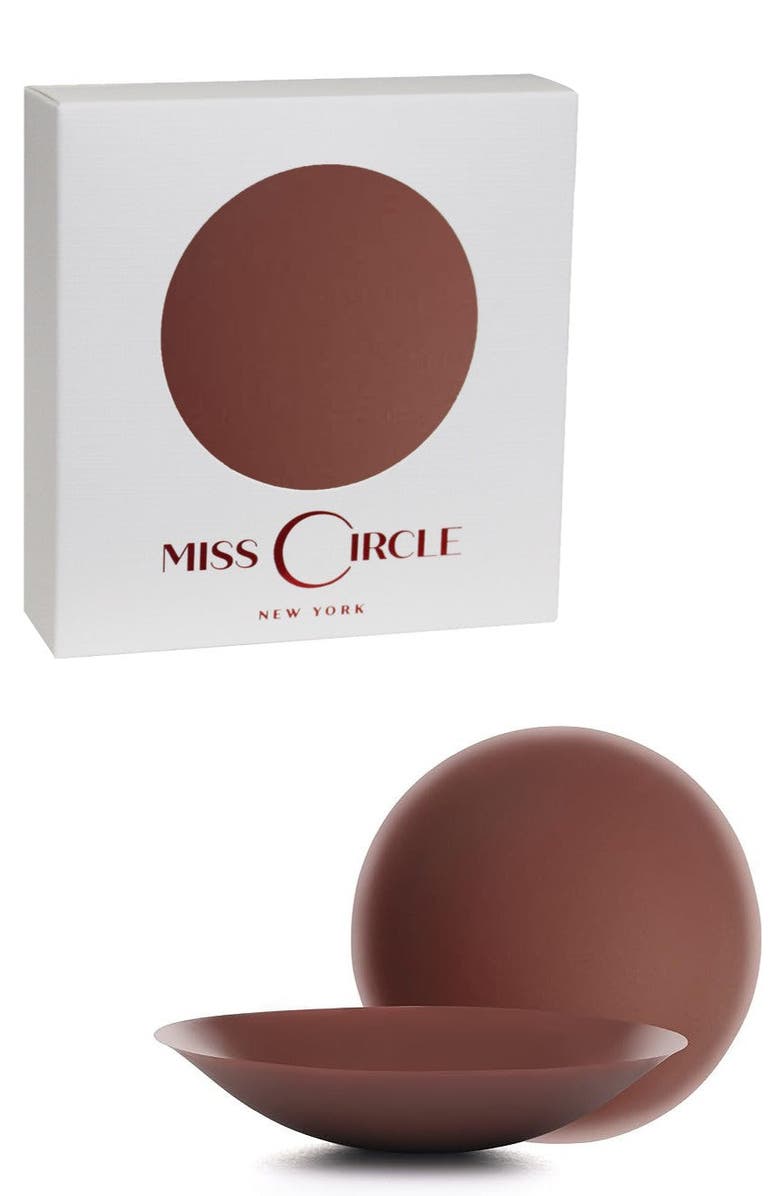 Miss Circle No Adhesive Silicone Reusable Nipple Covers, Main, color, Dark Brown