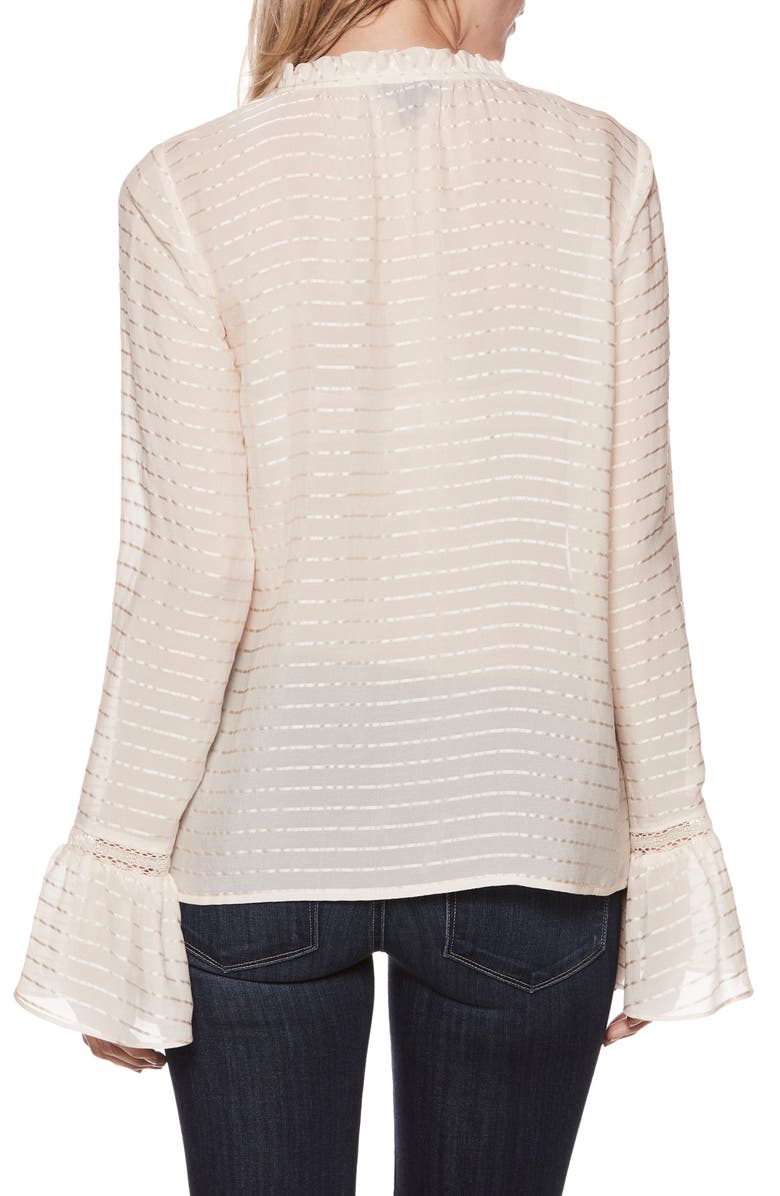 PAIGE Silvette Ruffle Silk Blouse, Alternate, color,
