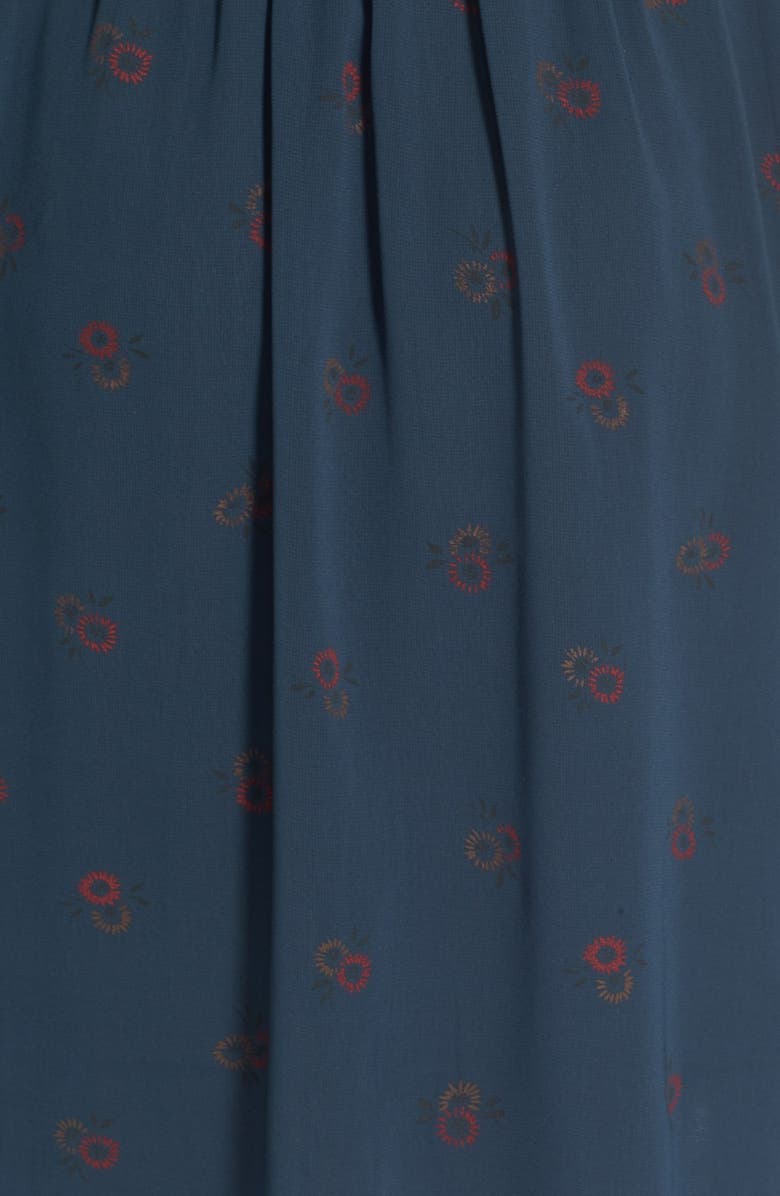 Free People 'Wildflowers' Crochet Bodice Floral Print Dress, Alternate, color, 