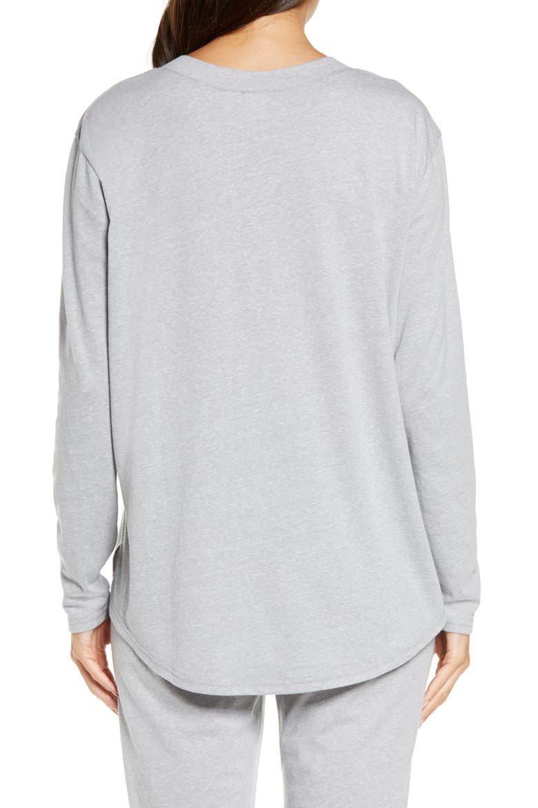 Women's Henley Top, Alternate, color, GREY SLEET