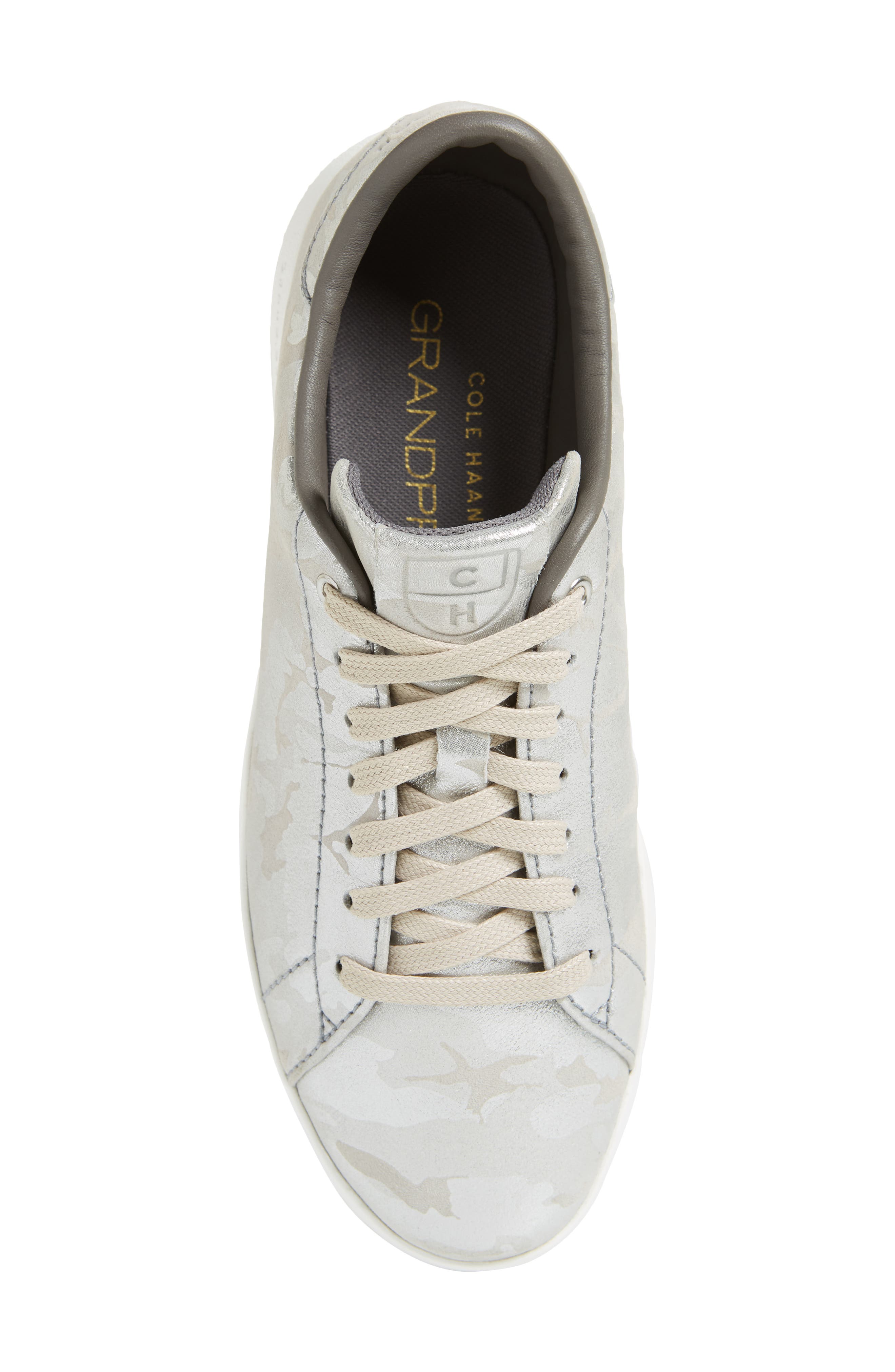 GrandPro Tennis Shoe, Alternate, color, DOVE METALLIC CAMO LEATHER