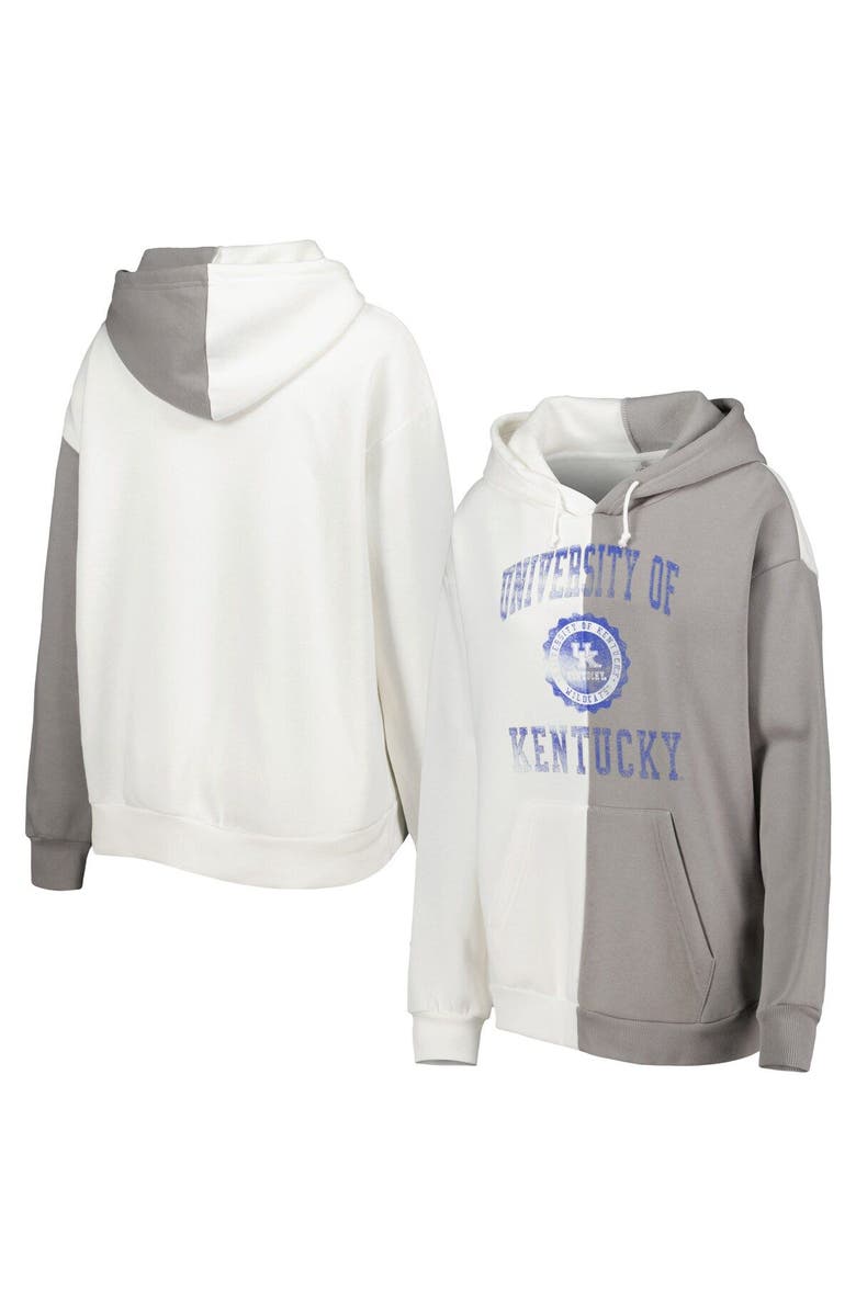GAMEDAY COUTURE Women's Gameday Couture Gray/White Kentucky Wildcats Split Pullover Hoodie, Main, color, 