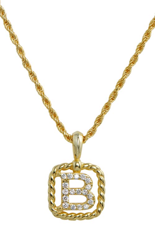 SAVVY CIE JEWELS Initial Pendant Necklace in Yellow-B 
