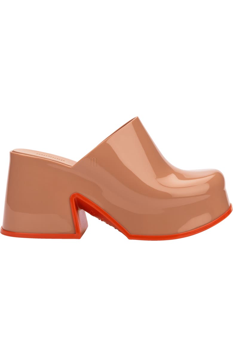 Melissa Mia Platform Mule, Alternate, color, Brown/ Red