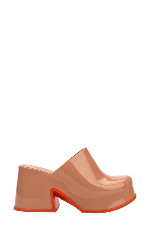Melissa Mia Platform Clog In Brown/red, Women's At Urban Outfitters In Brown/red