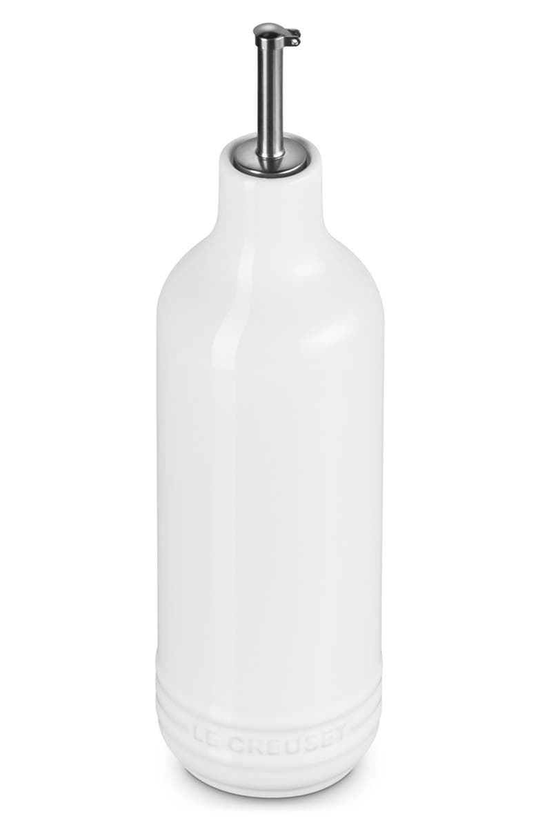Le Creuset 20-Ounce Signature Stoneware Oil Cruet, Alternate, color, White
