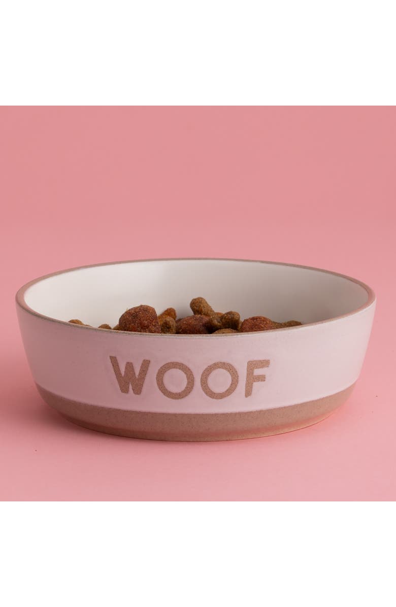 MASON CASH Woof Dog Bowl, 5.9 Inch, 18.6oz, Cream & Tan, Alternate, color, Multicolored