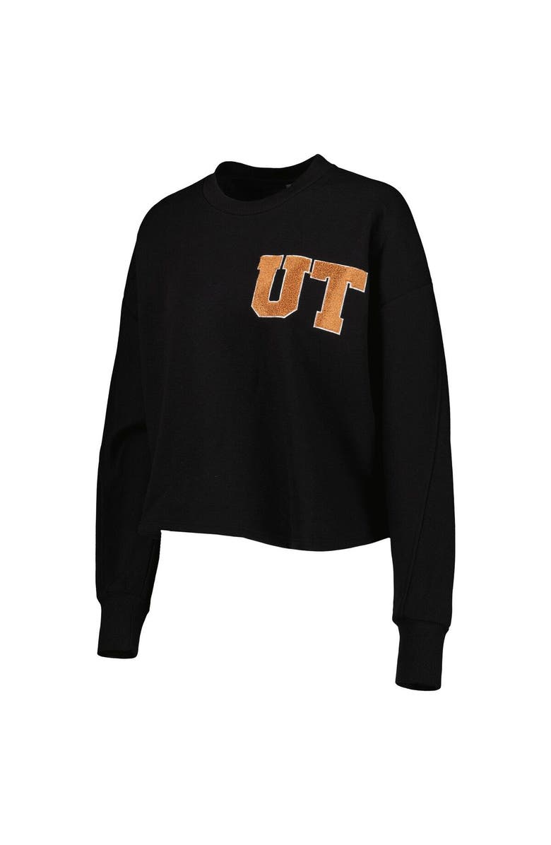 GAMEDAY COUTURE Women's Gameday Couture Black Texas Longhorns Back To Reality Colorblock Pullover Sweatshirt, Alternate, color, 