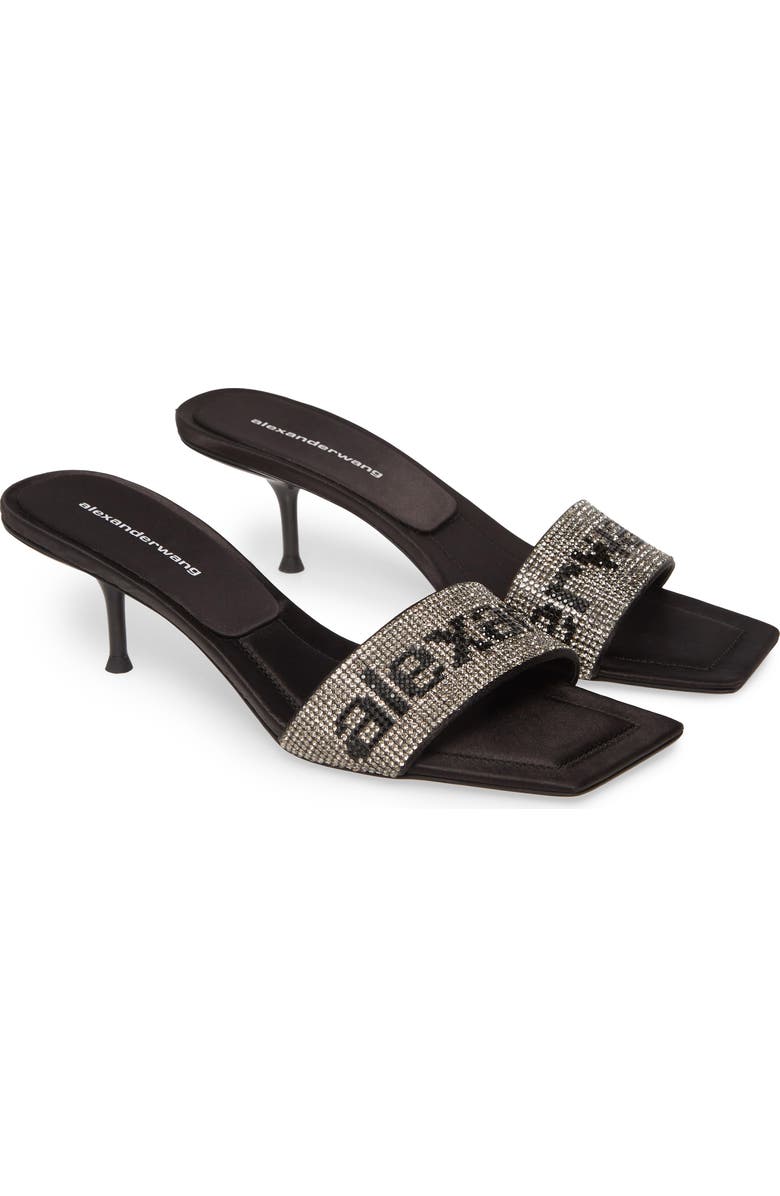 Alexander Wang Jessie Crystal Kitten Heel Sandal, Alternate, color,