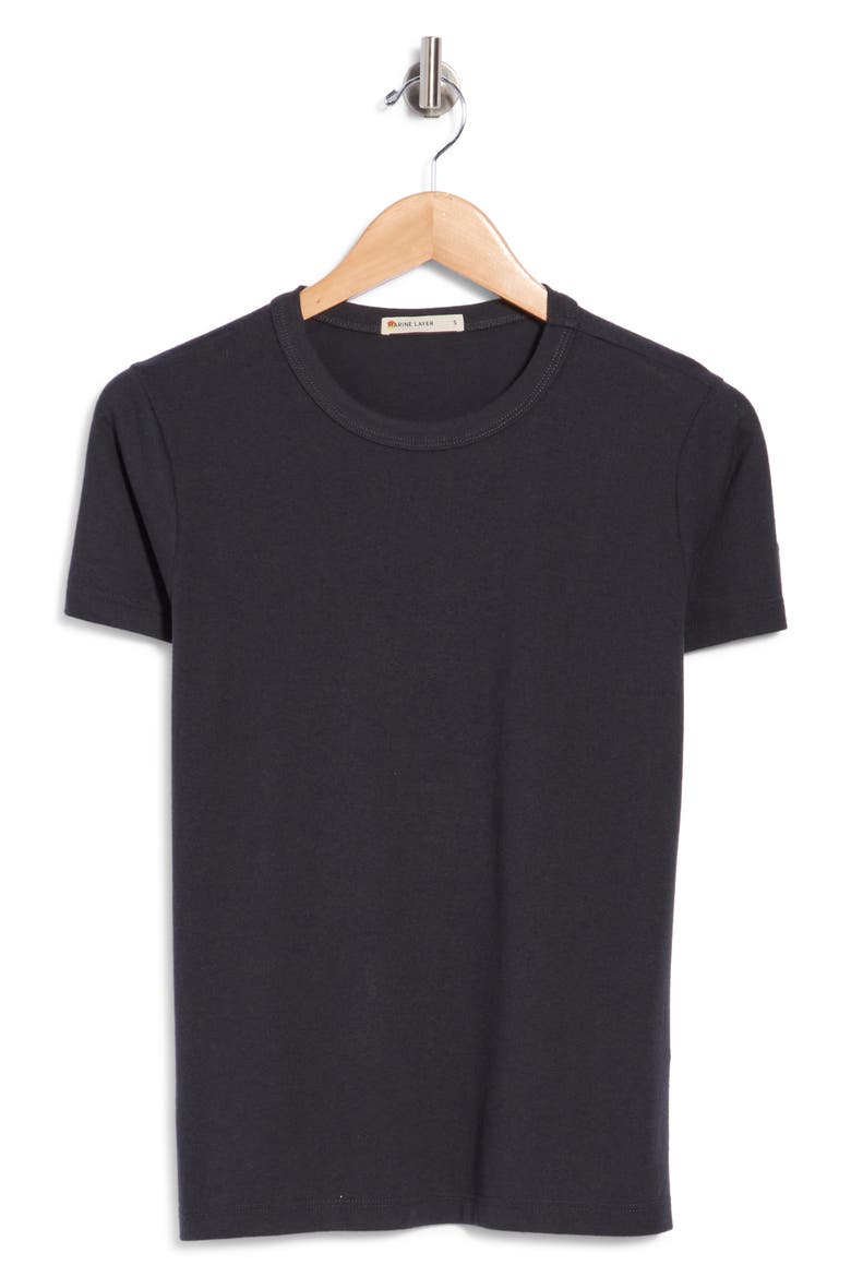 Re-Spun Signature Crewneck T-Shirt, Main, color, FADED BLACK