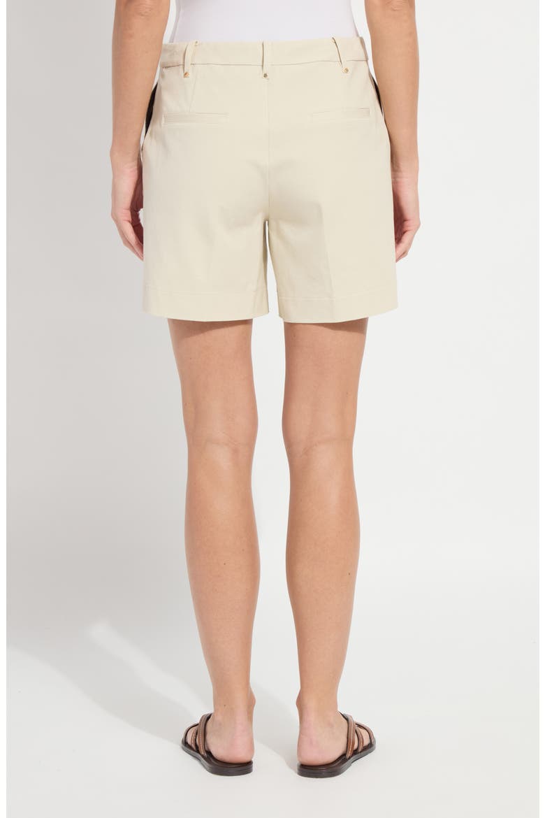 'Lyssentials Amanda Stretch Twill Shorts, Alternate, color, BEIGE