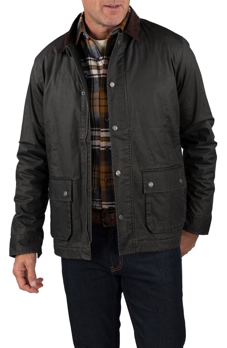 Tailor Vintage Herigate Waxed Stretch Cotton Jean Jacket, Main, color,