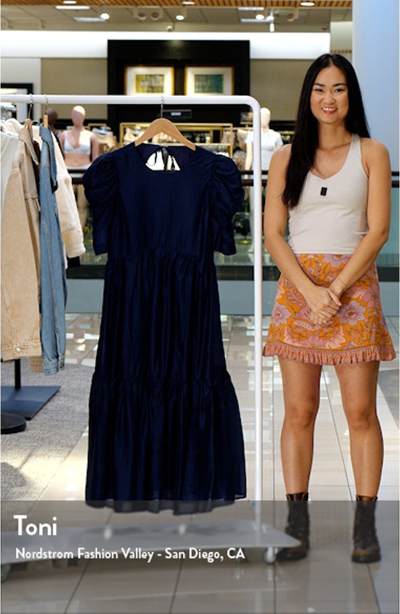 Puff Sleeve Midi Dress, sales video thumbnail