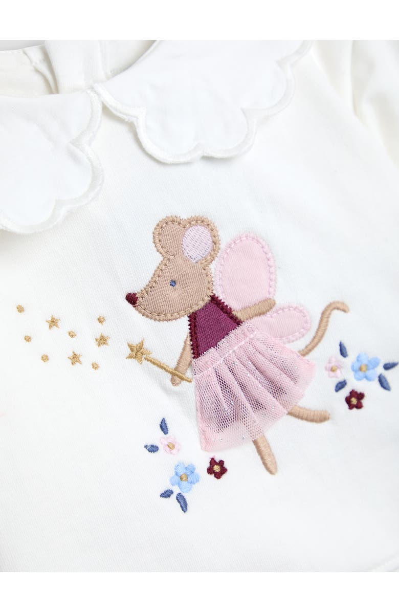 JOJO MAMAN BEBE Fairy Mouse Cotton Blend Sweatshirt & Leggings Set, Alternate, color, Berry