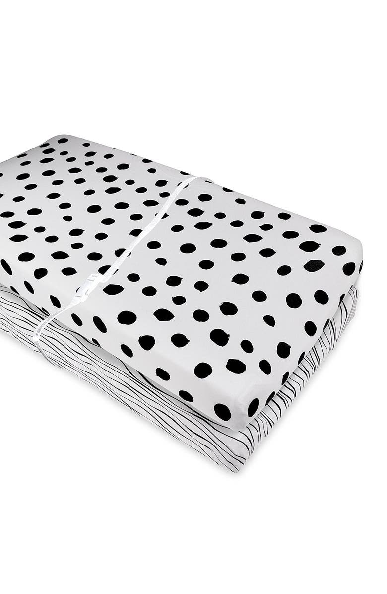 ZZDNU Changing Pad Cover Baby Changing Pad Cover - Cradle Sheet 2 Pack, Alternate, color, Black & White Abstract