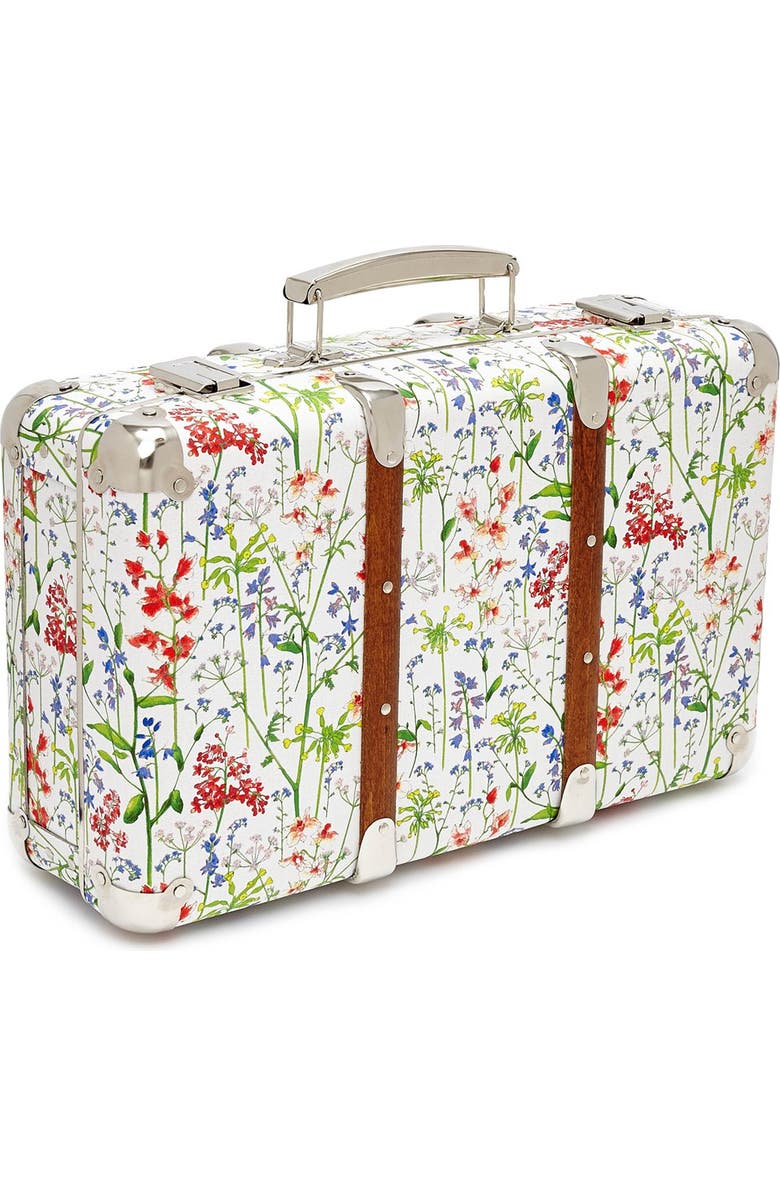 Flowers of Liberty Floral Print Suitcase, Main, color,