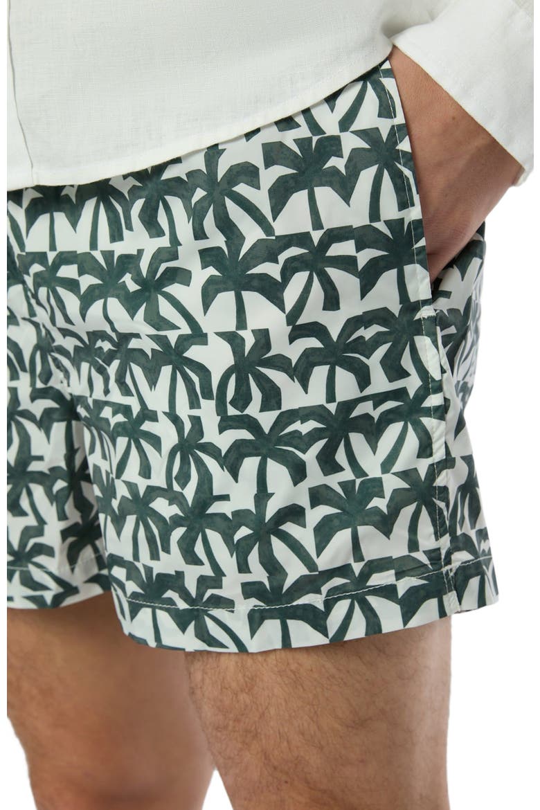 Charles 4" Swim Trunk, Alternate, color, OFF WHT/DK OLIV