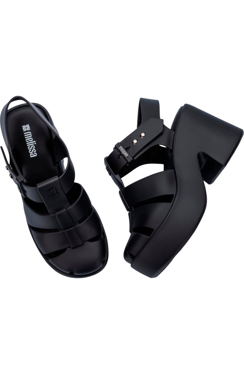 Melissa Lulu Platform Fisherman Sandal, Alternate, color, Matte Black