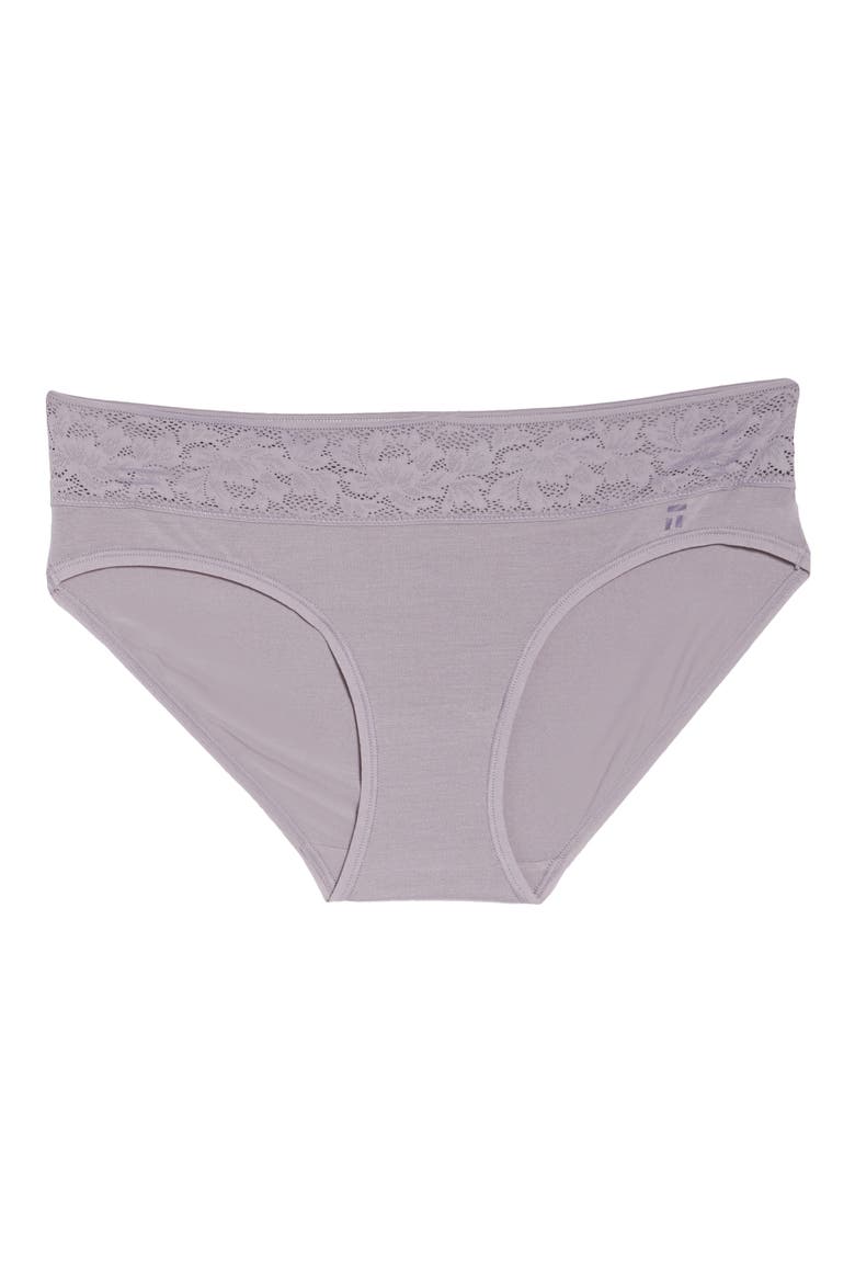 Second Skin Lace Briefs, Alternate, color, GRAY RIDGE