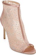 Jewel Badgley Mischka Jewel Crystal Embellished Lace Bootie