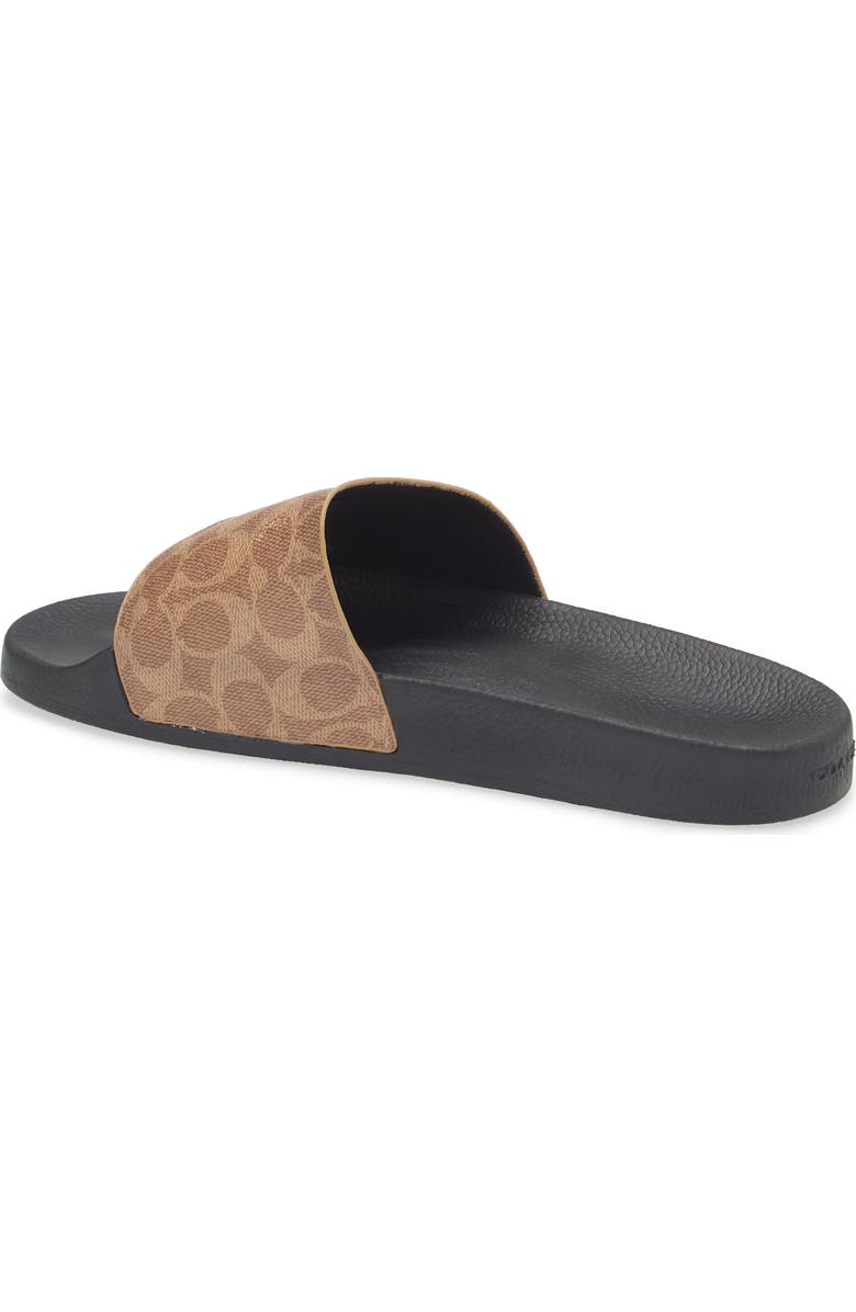 COACH Signature Slide Sandal, Alternate, color, Tan Signature