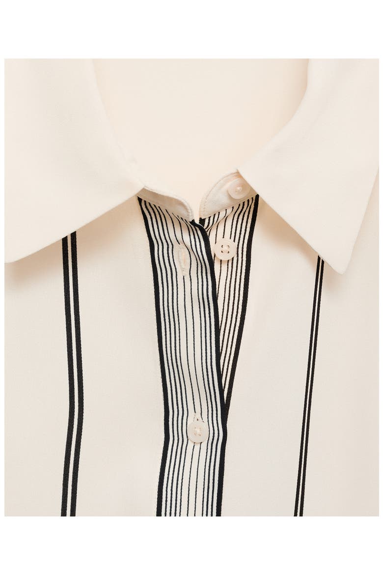 Stripe Button-Up Shirt, Alternate, color, OFF WHITE