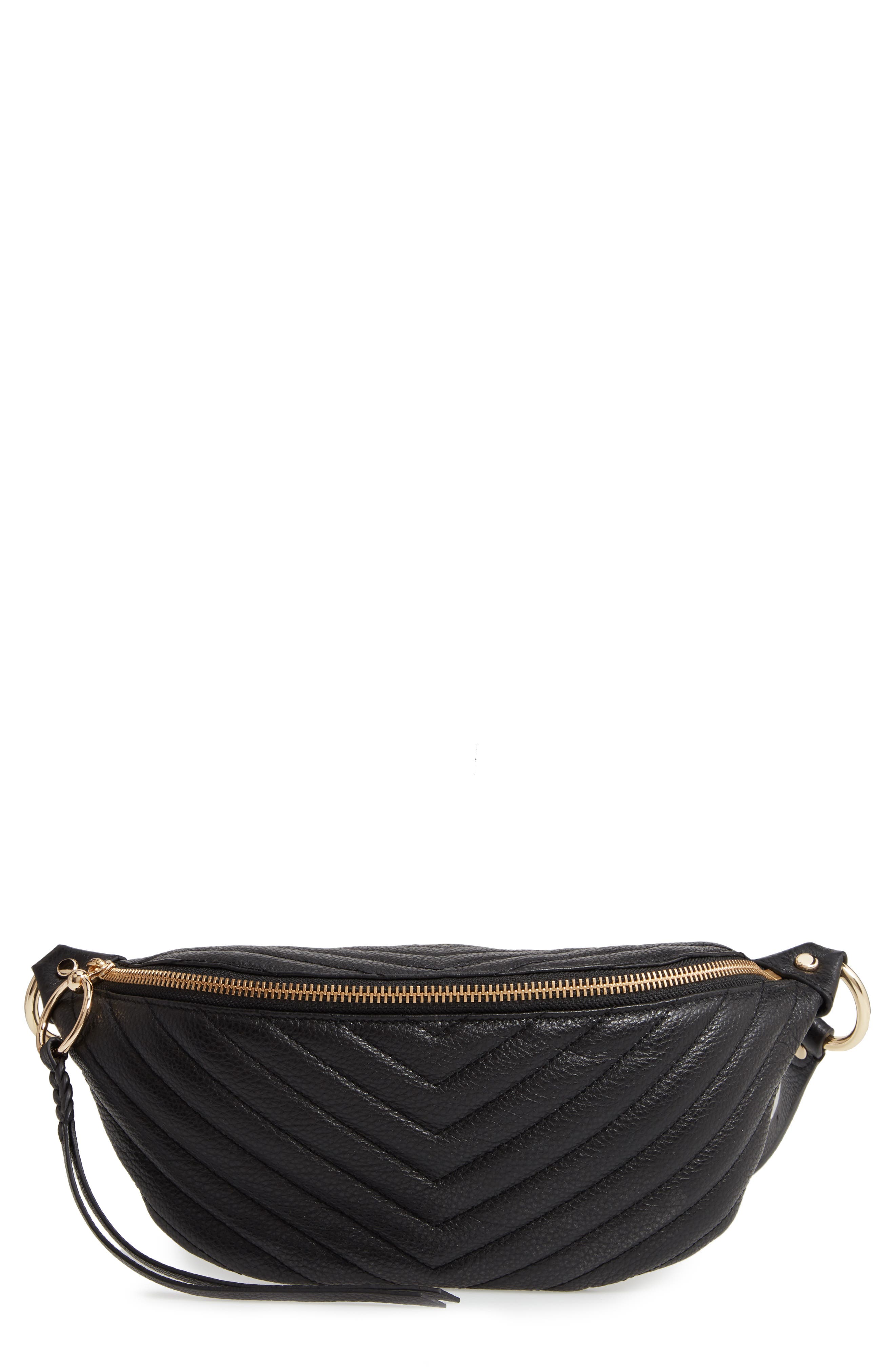 Rebecca Minkoff Edie Leather Belt Bag, Main, color, 