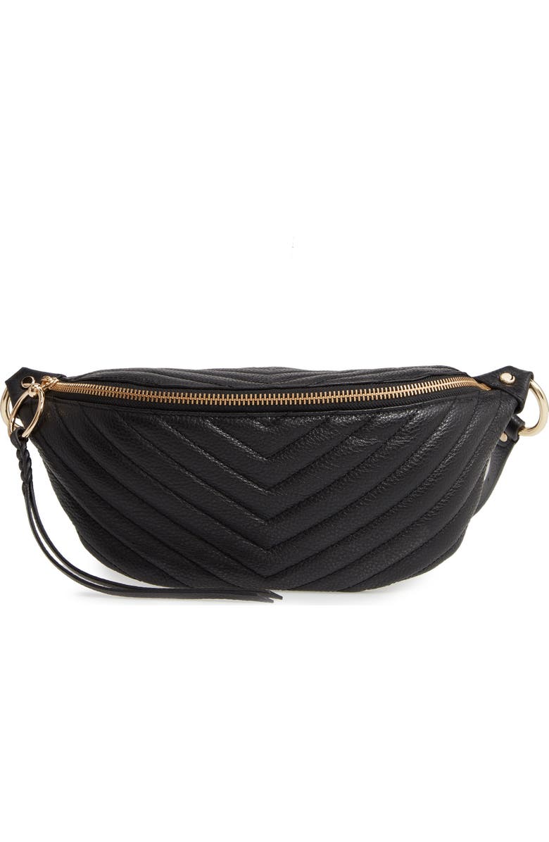 Rebecca Minkoff Edie Leather Belt Bag, Main, color,