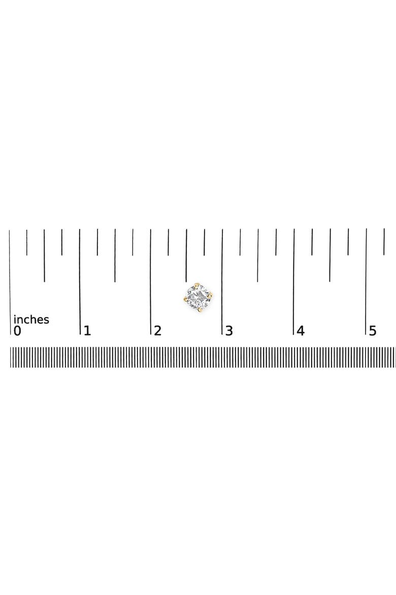 14K Gold 1/2 Cttw Round Lab Grown Diamond Solitaire Stud Earrings, Alternate, color, Yellow