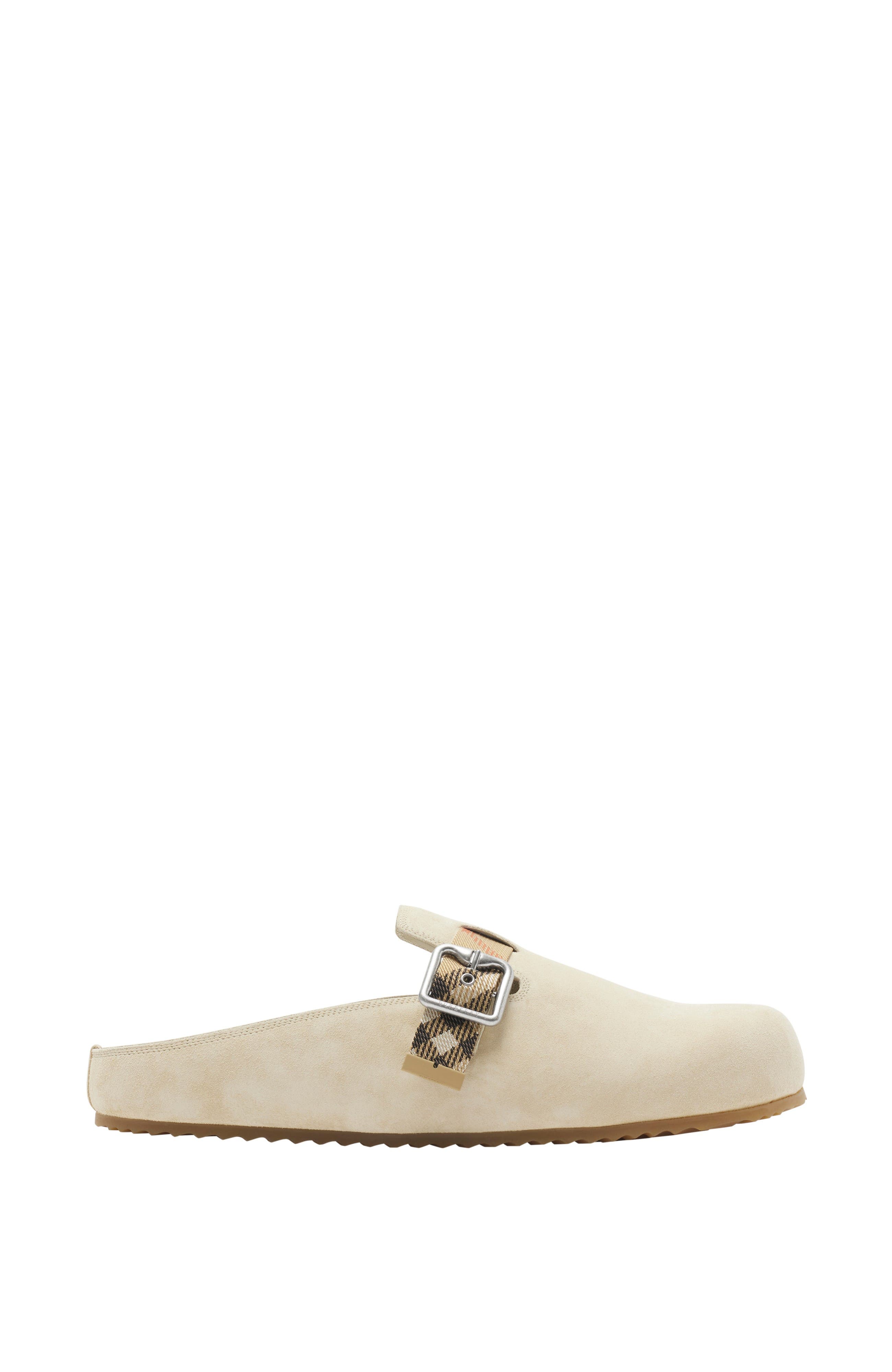 Burberry Suede Urchin Clogs, Main, color, Bake